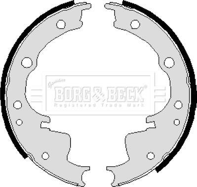 Borg & Beck BBS6013 - Комплект тормозных колодок, барабанные autodnr.net