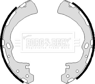 Borg & Beck BBS6019 - Комплект тормозных колодок, барабанные avtokuzovplus.com.ua