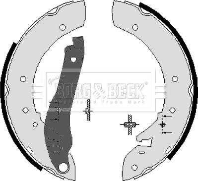 Borg & Beck BBS6020 - Комплект тормозных колодок, барабанные avtokuzovplus.com.ua