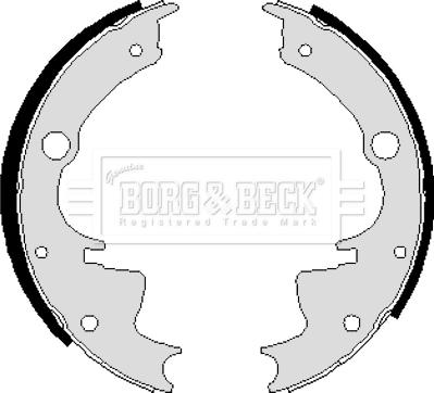 Borg & Beck BBS6025 - Комплект тормозных колодок, барабанные autodnr.net