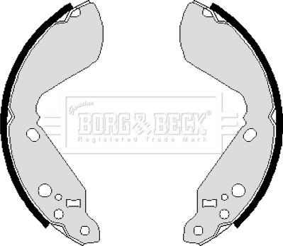 Borg & Beck BBS6031 - Комплект тормозных колодок, барабанные avtokuzovplus.com.ua