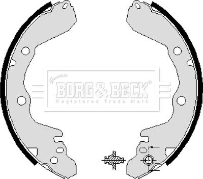 Borg & Beck BBS6038 - Комплект гальм, барабанний механізм autocars.com.ua