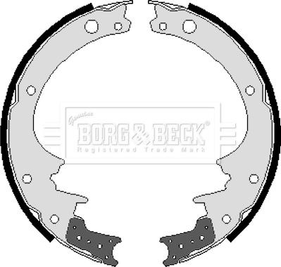 Borg & Beck BBS6039 - Комплект тормозных колодок, барабанные avtokuzovplus.com.ua