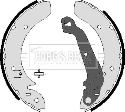 Borg & Beck BBS6045 - Комплект гальм, барабанний механізм autocars.com.ua