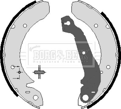 Borg & Beck BBS6053 - Комплект гальм, барабанний механізм autocars.com.ua