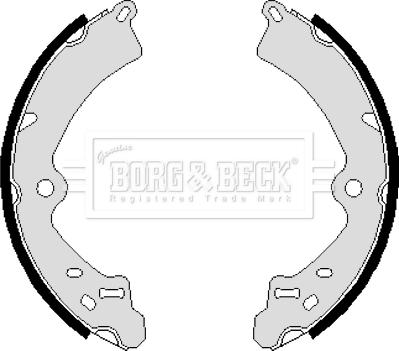 Borg & Beck BBS6062 - Комплект тормозных колодок, барабанные avtokuzovplus.com.ua
