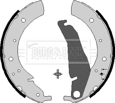 Borg & Beck BBS6068 - Комплект тормозных колодок, барабанные autodnr.net