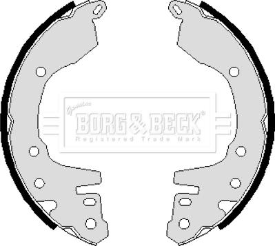 Borg & Beck BBS6072 - Комплект тормозных колодок, барабанные autodnr.net