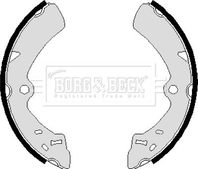 Borg & Beck BBS6073 - Комплект тормозных колодок, барабанные autodnr.net