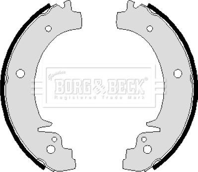 Borg & Beck BBS6075 - Комплект тормозных колодок, барабанные avtokuzovplus.com.ua