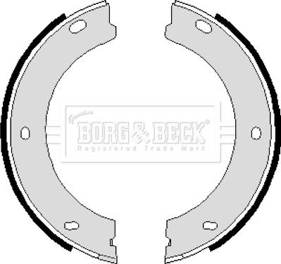 Borg & Beck BBS6084 - Комплект гальм, ручник, парковка autocars.com.ua