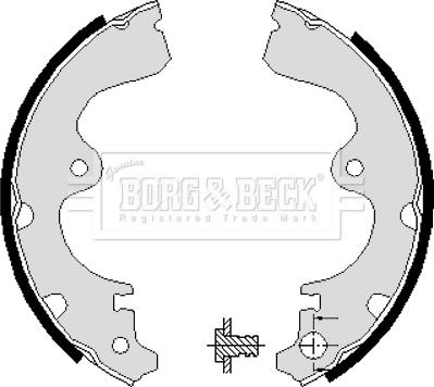 Borg & Beck BBS6088 - Комплект тормозных колодок, барабанные autodnr.net