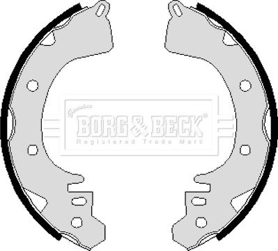 Borg & Beck BBS6098 - Комплект тормозных колодок, барабанные autodnr.net