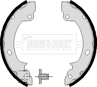 Borg & Beck BBS6100 - Комплект тормозных колодок, барабанные avtokuzovplus.com.ua