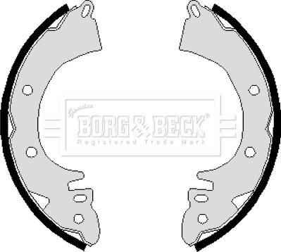 Borg & Beck BBS6114 - Комплект тормозных колодок, барабанные autodnr.net
