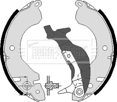 Borg & Beck BBS6117 - Комплект гальм, барабанний механізм autocars.com.ua