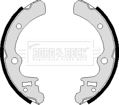 Borg & Beck BBS6121 - Комплект тормозных колодок, барабанные autodnr.net