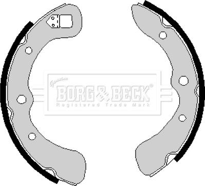 Borg & Beck BBS6129 - Комплект тормозных колодок, барабанные autodnr.net