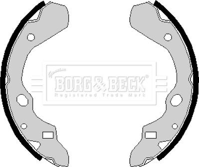 Borg & Beck BBS6130 - Комплект тормозных колодок, барабанные avtokuzovplus.com.ua