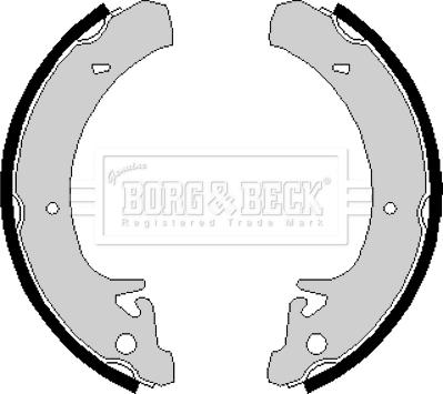 Borg & Beck BBS6133 - Комплект тормозных колодок, барабанные avtokuzovplus.com.ua