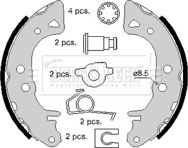 Borg & Beck BBS6142 - Комплект тормозных колодок, барабанные avtokuzovplus.com.ua