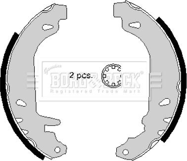 Borg & Beck BBS6147 - Комплект тормозных колодок, барабанные avtokuzovplus.com.ua