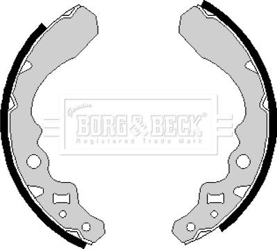 Borg & Beck BBS6152 - Комплект тормозных колодок, барабанные avtokuzovplus.com.ua
