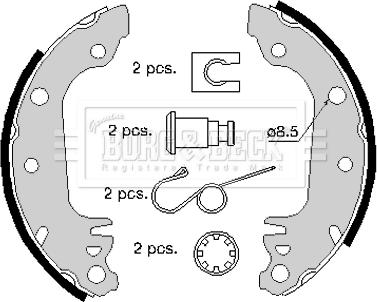 Borg & Beck BBS6156 - Комплект тормозных колодок, барабанные avtokuzovplus.com.ua