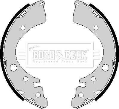 Borg & Beck BBS6160 - Комплект гальм, барабанний механізм autocars.com.ua