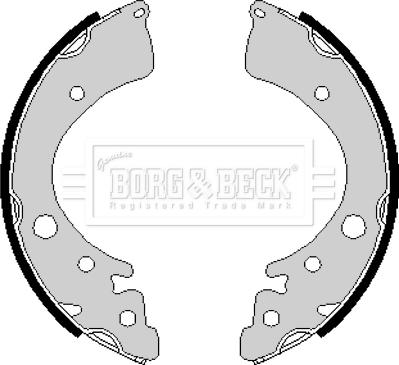 Borg & Beck BBS6160 - Комплект тормозных колодок, барабанные avtokuzovplus.com.ua