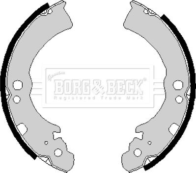 Borg & Beck BBS6168 - Комплект тормозных колодок, барабанные avtokuzovplus.com.ua