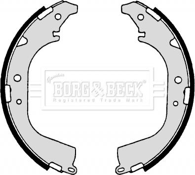 Borg & Beck BBS6182 - Комплект тормозных колодок, барабанные avtokuzovplus.com.ua