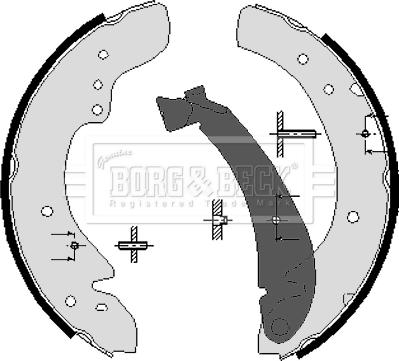 Borg & Beck BBS6195 - Комплект гальм, барабанний механізм autocars.com.ua