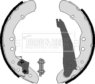 Borg & Beck BBS6212 - Комплект тормозных колодок, барабанные autodnr.net