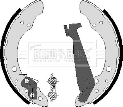 Borg & Beck BBS6213 - Комплект тормозных колодок, барабанные autodnr.net