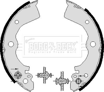 Borg & Beck BBS6226 - Комплект гальм, барабанний механізм autocars.com.ua