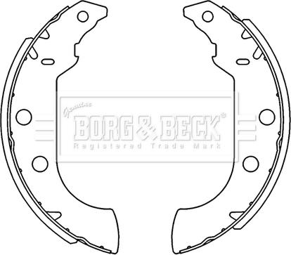 Borg & Beck BBS6231 - Комплект тормозных колодок, барабанные avtokuzovplus.com.ua