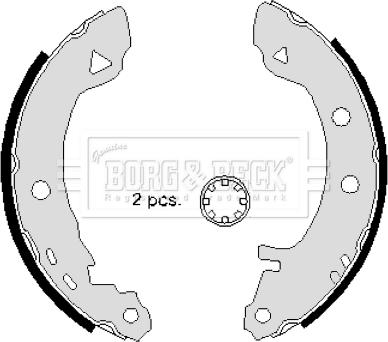 Borg & Beck BBS6234 - Комплект гальм, барабанний механізм autocars.com.ua