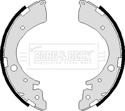 Borg & Beck BBS6235 - Комплект тормозных колодок, барабанные avtokuzovplus.com.ua
