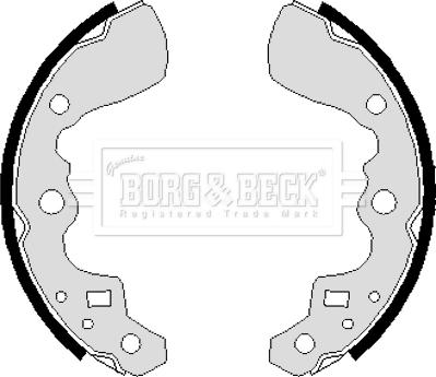 Borg & Beck BBS6237 - Комплект тормозных колодок, барабанные avtokuzovplus.com.ua