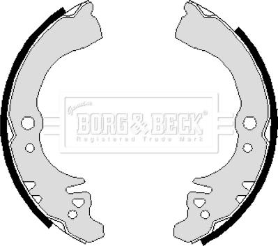 Borg & Beck BBS6241 - Комплект тормозных колодок, барабанные avtokuzovplus.com.ua