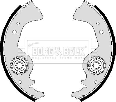 Borg & Beck BBS6244 - Комплект тормозных колодок, барабанные autodnr.net