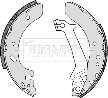 Borg & Beck BBS6251 - Комплект тормозных колодок, барабанные avtokuzovplus.com.ua