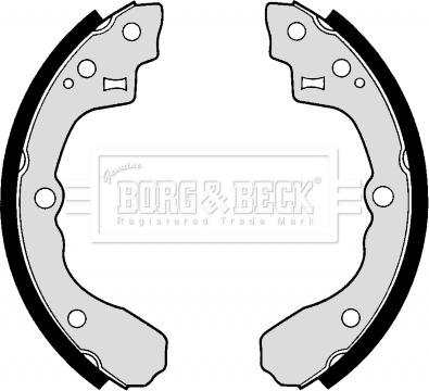 Borg & Beck BBS6259 - Комплект тормозных колодок, барабанные autodnr.net