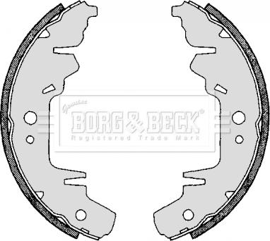 Borg & Beck BBS6263 - Комплект тормозных колодок, барабанные autodnr.net
