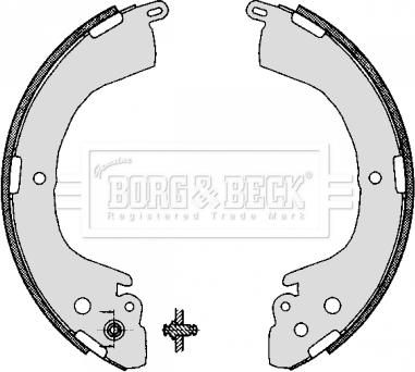 Borg & Beck BBS6280 - Комплект тормозных колодок, барабанные autodnr.net