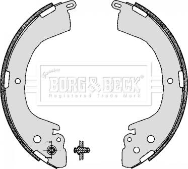 Borg & Beck BBS6281 - Комплект тормозных колодок, барабанные autodnr.net