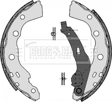 Borg & Beck BBS6282 - Комплект тормозных колодок, барабанные avtokuzovplus.com.ua