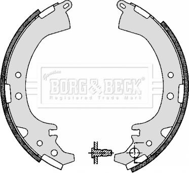 Borg & Beck BBS6292 - Комплект тормозных колодок, барабанные avtokuzovplus.com.ua