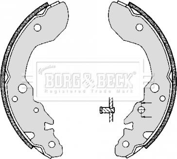 Borg & Beck BBS6304 - Комплект тормозных колодок, барабанные avtokuzovplus.com.ua